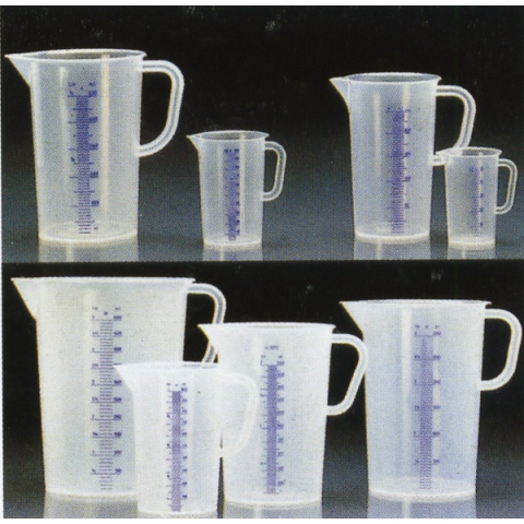 PP塑膠有柄量杯(藍色刻劃)