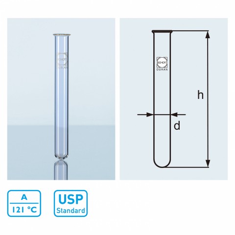 DURAN試管<br>(硬質,可耐熱,可乾浴)