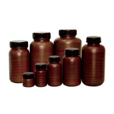 HDPE茶色廣口瓶(附刻度及內塞)